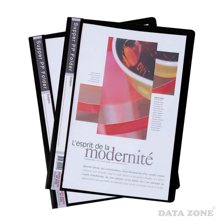 CARPETA FASTENER OFICIO DATAZONE TRANSP/NEGRA